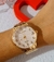 Kit Relógio Feminino a Prova água Pallyjane DHP Rx com Pulseira Folheado Ouro 18k Presente Tendência Moda