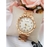Kit Relógio Feminino a Prova água Pallyjane DHP Rx com Pulseira Folheado Ouro 18k Presente Tendência Moda - Store LVO