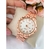 Kit Relógio Feminino a Prova água Pallyjane DHP Rx com Pulseira Folheado Ouro 18k Presente Tendência Moda - loja online