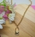 Colar Corrente elos Português Feminino Com Pingente Cadeado Folheado Ouro 18k Dourado Blogueira Moda - loja online