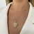 Colar Filhos com Pingente Madrepérola Coração Menina/Menino Folheado Ouro 18k Presente - comprar online