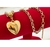 Kit Conjunto Colar Gargantilha + Pulseira Elos Português Pingente Coração liso Folheado Ouro 18k Luxo Antialérgico Luxo na internet