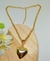Kit Conjunto Colar Gargantilha + Pulseira Elos Português Pingente Coração liso Folheado Ouro 18k Luxo Antialérgico Luxo - Store LVO