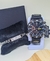 kit Conjunto Masculino Relógio Pallyjane Esportivo Prova água Silicone Ájustavel com Pulseira Aço inox 316L Presente na internet