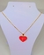 Colar Gargantilha Barbie Lisa Rosa Coração Folheado a Ouro 18k Tendência Moda - Store LVO