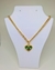 Colar Corrente Feminino Elos Grumet com Pingente Coração Bandeira Brasil Folheado Ouro 18k Tendência na internet