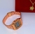 Imagem do Kit Relógio Digital Casio Wr Retrô Vintage Aço Inox + Conjunto colar e Brincos Folheado Rose Dourado Prata Moda