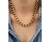 Imagem do Colar Choker Corrente Elos Grumet Grosso Feminino Folheado a Ouro 18k C/Extensor Tendência 2022 Moda