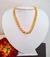 Colar Choker Corrente Elos Grumet Grosso Feminino Folheado a Ouro 18k C/Extensor Tendência 2022 Moda