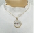 Colar Gargantilha Feminino com Pingente Madrepérola Redondo Manuscrito Gratidão Folheado Ouro 18K Antialérgico - Store LVO