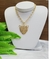 Kit Conjunto Colar e Brincos Com Pingente Onça Vazado Liso Corrente Elo Português Folheado Ouro 18k Tigre Moda na internet