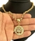 Kit Conjunto Colar Corrente + Pulseira Elo Português Pingente Arvore da Vida Folheado Ouro 18k Presente Tendência Moda - loja online