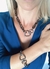 Kit Conjunto Colar Choker + Pulseira Corrente Elos Grosso Mosquetão Fecho Coração Folheado Ouro 18k Prateado Preto Luxo - loja online