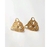 Imagem do Par De Brincos Onça Pintada Vazado Leão Folheado Ouro 18k Antialérgico Dourado Envio Todo Brasil