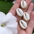 Brincos Búzios Concha Natural branca Folheado Ouro 18k Antialérgico Moda Praia Verão Oferta na internet