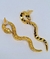 Imagem do Par de Brincos Formato de Cobra Serpente Folheando Ouro 18k Antialérgico Envia Todo Brasil