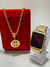 Kit Relógio Feminino Quadrado Digital Led Dourado Gold Rose + Colar Corrente Elo Português Árvore da Vida Folheado Ouro Tendência na internet