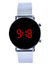 Relógio Feminino Unissex Digital Led Luxo Eletrônico Redondo Pulseira Silicone Moda Blogueira - comprar online
