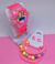 Kit Relógio Infantil Digital Pisca Luz Led Toca Musica Princesas Disney + Conjunto 3 Pulseiras e Brincos Miçangas Colorida - loja online