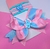 Imagem do Kit Infantil Laço Lacinho de Cabelo Para Meninas + Conjunto Mix 5 Pulseira miçangas Coloridas Personagens Disney Presente