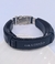 Pulseira Bracelete Masculino Feminino Couro Sintético Placa Aço Inox Folheado Tudo Posso Fé Gratidão Pai Nosso - loja online