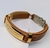 Pulseira Bracelete Masculino Feminino Couro Sintético Placa Aço Inox Folheado Tudo Posso Fé Gratidão Pai Nosso - loja online