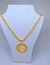 Colar Corrente Elos Português Pingente Arvore da Vida Cravejado Pedras Zircônias Cristal Folheado 18K Luxo