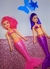 Kit Bonecas Princesas Sereia Articulada Mãe e Filha 2 Grande 1 Pequena Bebê + Acessórios Brinquedos Toys - loja online