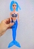 Boneca Princesa Sereia Acende Luz Cauda Calda Articulada grande Pisca Luz Led Infantil para Meninas Presente