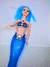 Boneca Princesa Sereia Acende Luz Cauda Calda Articulada grande Pisca Luz Led Infantil para Meninas Presente - Store LVO