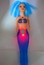 Boneca Princesa Sereia Acende Luz Cauda Calda Articulada grande Pisca Luz Led Infantil para Meninas Presente