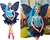 Boneca estilo Barbie Bailarina com Asas Fada Articuladas 30cm Ballet Rosa Azul Lindas + acessorios Pronta entrega - comprar online