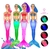 Kit Boneca Sereia Cauda Bicolor iluminada Pisca Luz Articulada Meninas + Acessórios animais Fundo Mar - loja online
