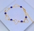 Imagem do Pulseira Coração Vazado Olho Grego azul Folheado Ouro 18k Dourado antalérgico Tendência Luxo