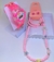 Kit Relógio Infantil Pisca Luz toca Musica Meninas + Conjunto Colar e Pulseiras brincos Miçangas Flor smile Presente - loja online