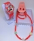 Kit Relógio Infantil Pisca Luz toca Musica Meninas + Conjunto Colar e Pulseiras brincos Miçangas Flor smile Presente