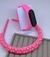Kit Relógio Digital Led Infantil Prova água Silicone Ajustável + Tiara Arquinho Arco Borbada Pérolas Rosa Branco Tendência - Store LVO