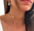 Colar Choker Flor Margarida Folheado Ouro 18k gargantilha Feminina Flores Brancas Coloridas Moda - Store LVO