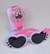 Kit Relógio infantil Digital Princesas Pisca Led Toca Mucica + Óculos de Sol Gatinho Formato de Coração Hello Kitty Presente - loja online