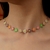 Colar Choker Flor Margarida Folheado Ouro 18k gargantilha Feminina Flores Brancas Coloridas Moda