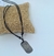 Imagem do Colar Cordão Fio de Couro Pingente Placa Metal Mãos Pai/Filho Masculino Feminino Preto Lembrança Presente