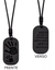 Colar Cordão Fio de Couro Pingente Placa Metal Mãos Pai/Filho Masculino Feminino Preto Lembrança Presente - comprar online
