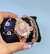 Kit Relógio Feminino Todo Aço Inoxidável Quartz Dourado Rose Prata Luxo + Pulseira e Brincos + Caixa Presente - loja online