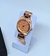 Kit Relógio Feminino Redondo Todo em Aço Inox Analógico Quartz Dourado Rose Gold +Pulseira e Brincos +Caixa Presente - Store LVO