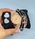 Kit Relógio Feminino Redondo Todo em Aço Inox Analógico Quartz Dourado Rose Gold +Pulseira e Brincos +Caixa Presente