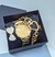 Kit Relógio Feminino Analógico Aço Inoxidável Dourado Rose Gold Prata Quartz Luxo+ Pulseira e Brincos + Caixa Presente