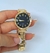 Kit Relógio Feminino Aço Inox strass com Pedras Zircônias Analógio Dourado Rose +Pulseira e Brincos + Caixa Presente - Store LVO