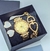 Kit Relógio Feminino Aço Inox strass com Pedras Zircônias Analógio Dourado Rose +Pulseira e Brincos + Caixa Presente - Store LVO