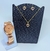 Imagem do Kit Relógio de Pulso Feminino Aço Inoxidável Redondo Quartzo Luxo + Colar e Brincos Folheado Ouro 18k Presente