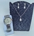 Kit Relógio de Pulso Feminino Aço Inoxidável Redondo Quartzo Luxo + Colar e Brincos Folheado Ouro 18k Presente - comprar online